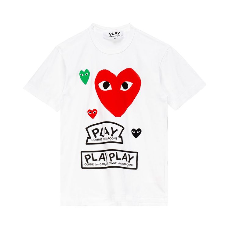 Comme des Garcons PLAY Misc Logo T Shirt White