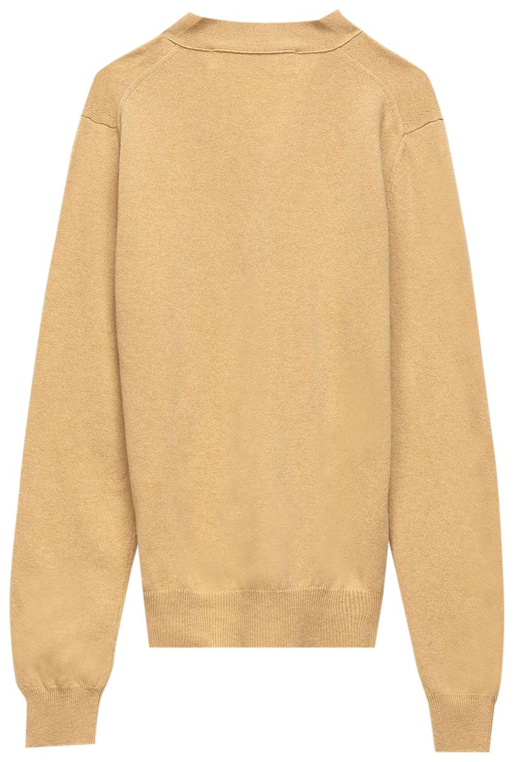 Comme des Garcons PLAY V Neck Cardigan Beige