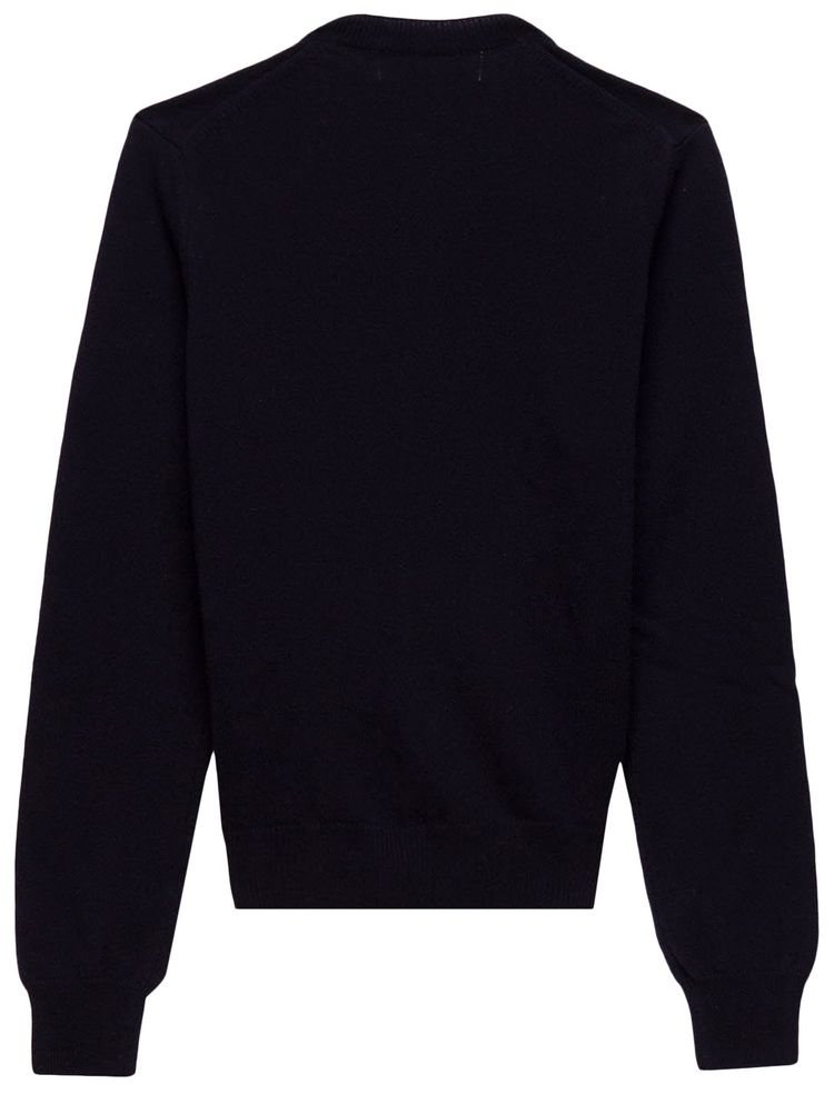 Comme des Garcons PLAY Double Heart Cardigan Navy