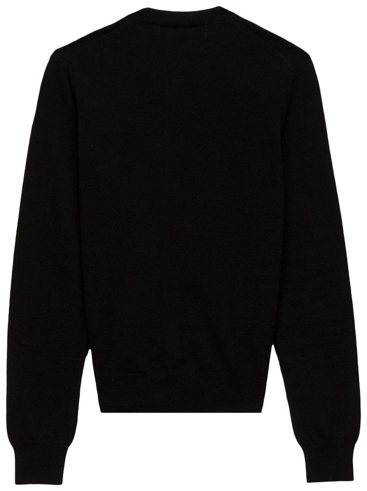 Comme des Garcons PLAY Double Heart Cardigan Black