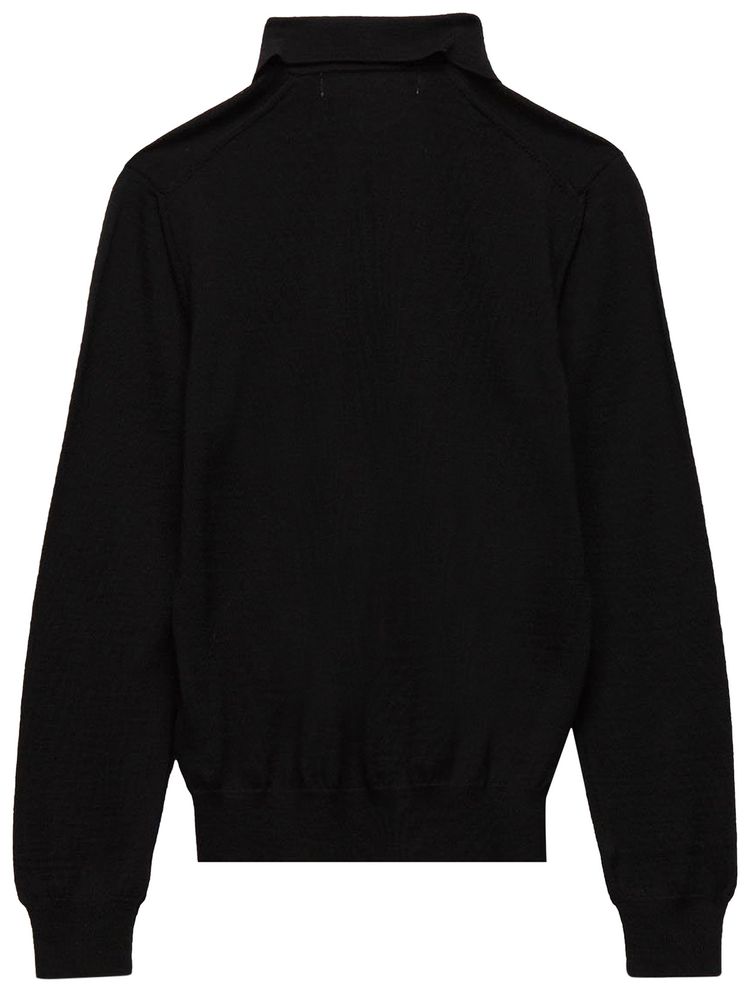 Comme des Garcons PLAY Knit Polo Pullover Black