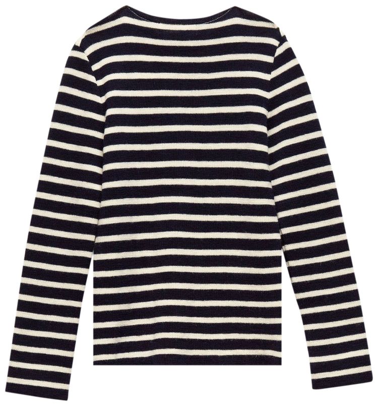 Comme des Garcons PLAY Striped Knit Pullover Navy