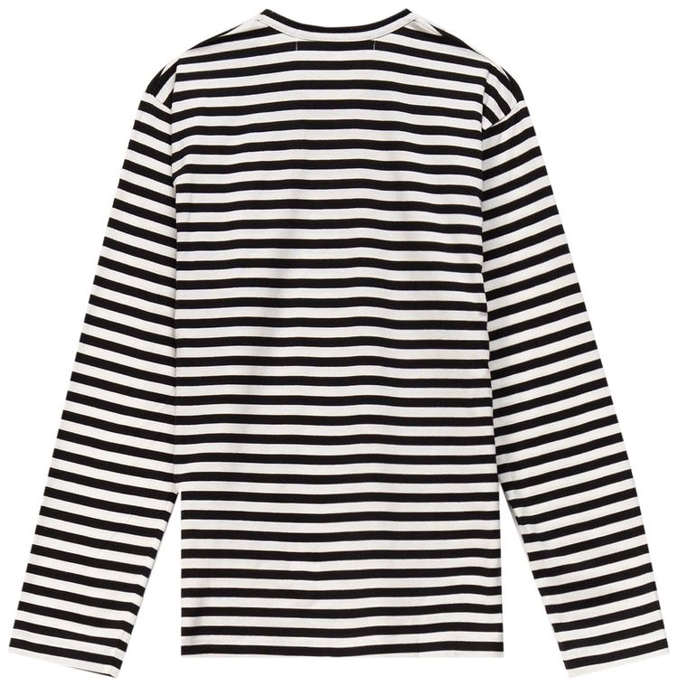 Comme des Garcons PLAY Striped T Shirt BlackWhite