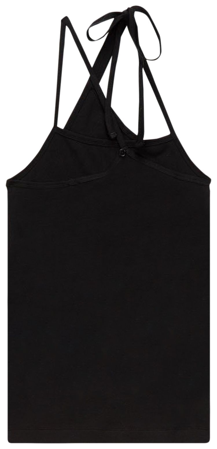 Helmut Lang Asymmetric Rib Tank Basalt Black