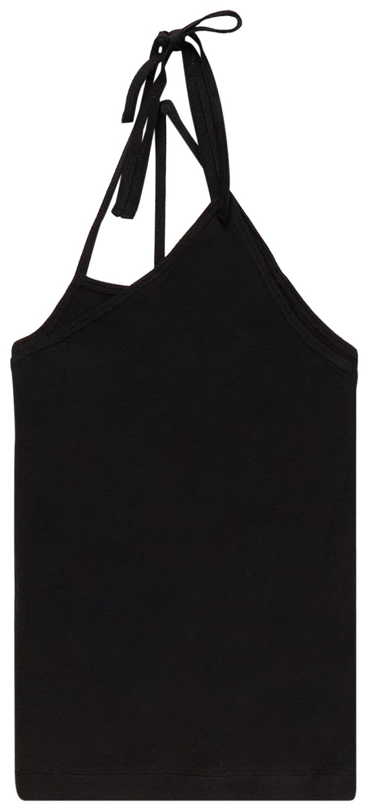 Helmut Lang Asymmetric Rib Tank Basalt Black