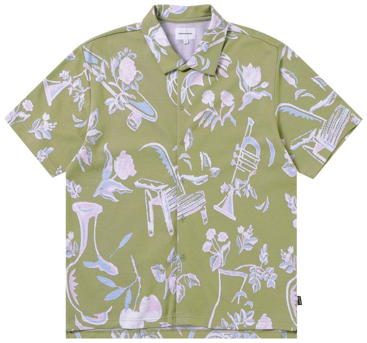 thisisneverthat Object Jacquard Button Up Top Green