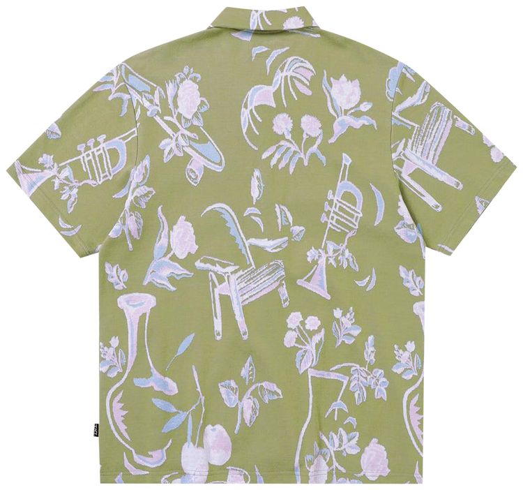 thisisneverthat Object Jacquard Button Up Top Green
