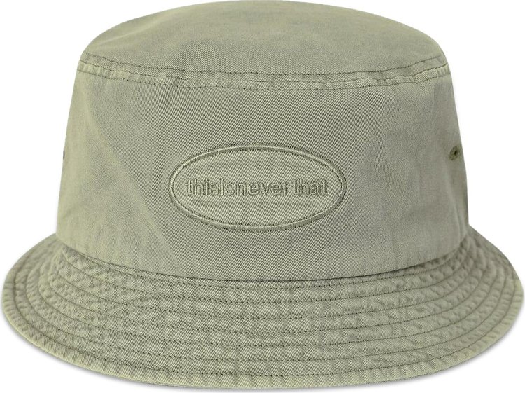 thisisneverthat Overdyed ET Logo Bucket Hat Washed Green