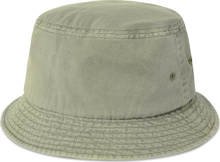 thisisneverthat Overdyed ET Logo Bucket Hat Washed Green