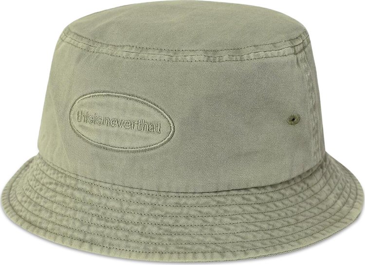 thisisneverthat Overdyed ET Logo Bucket Hat Washed Green