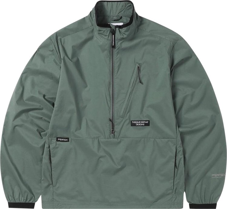 thisisneverthat Pertex QA Half Zip Pullover Sage