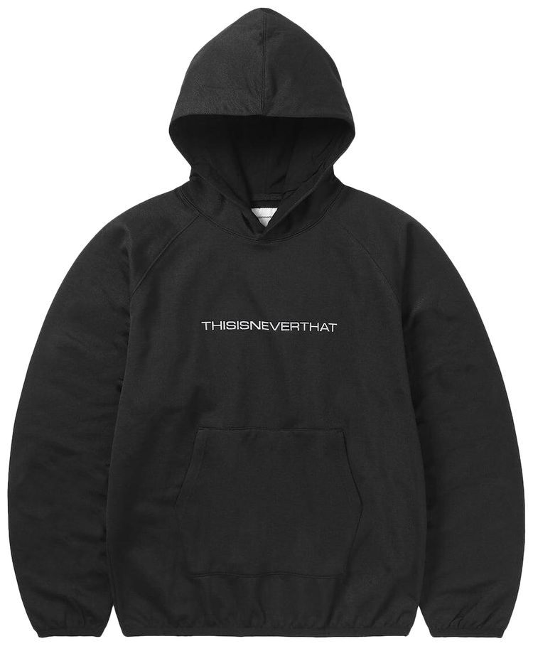thisisneverthat Raglan Jersey Hoodie Black
