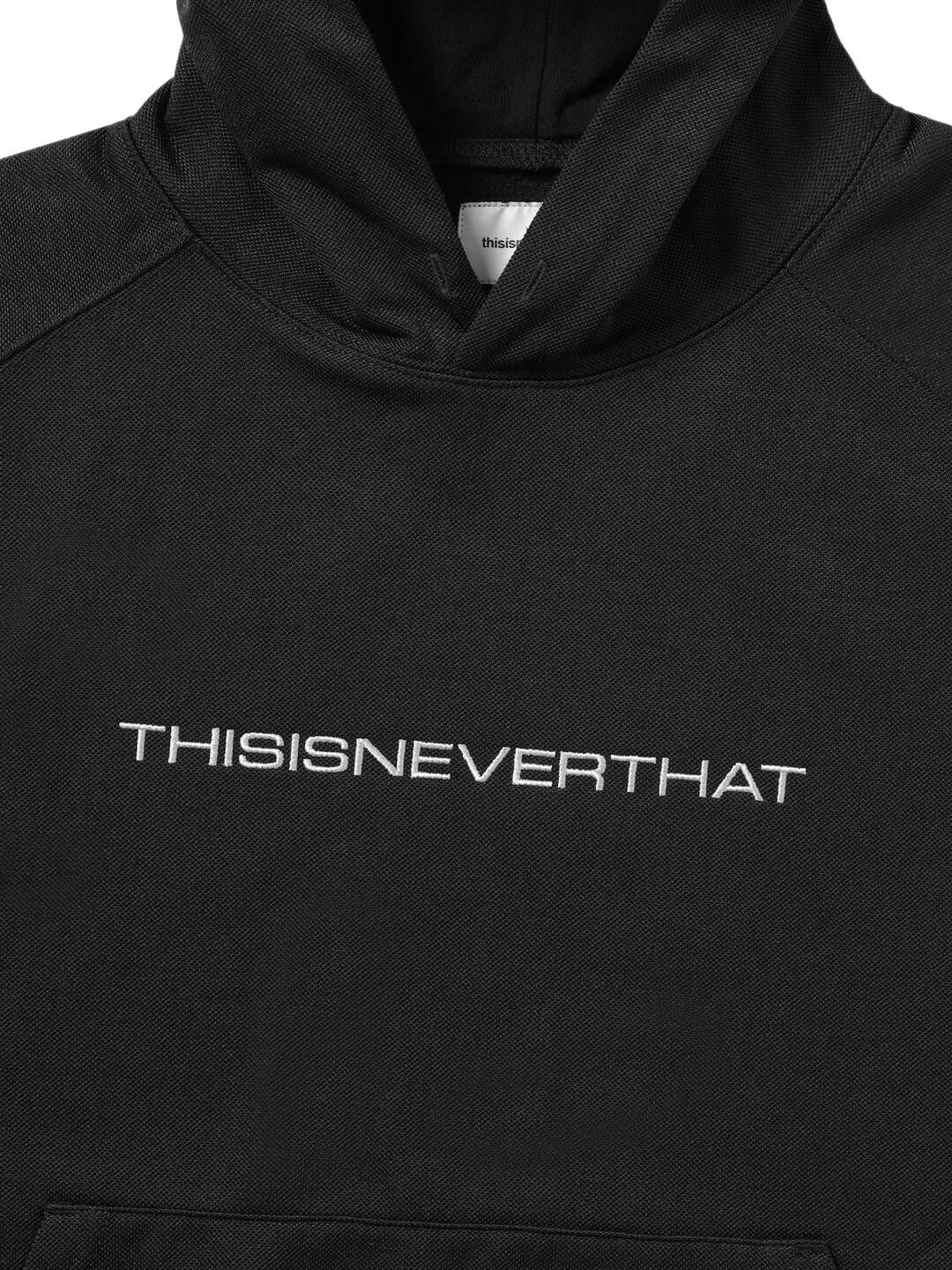 【THISISNEVERTHAT】Raglan Jersey Hoodie Black Buy thisisneverthat Raglan Jersey Hoodie 'Black