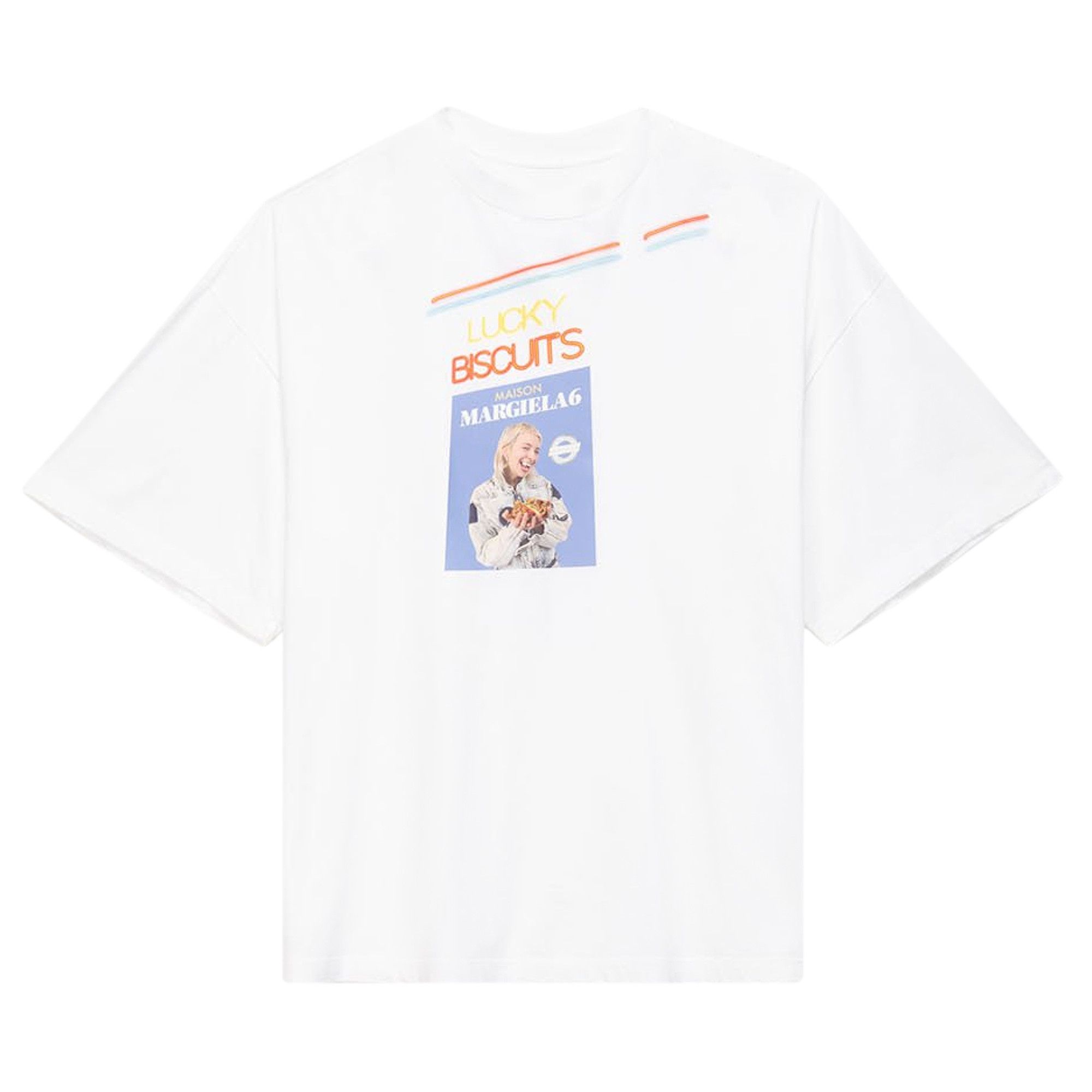 MM6 マルジェラ LUCKYBISCUITS Tシャツ Buy MM6 Maison Margiela Lucky Biscuits Oversize Tee 'White