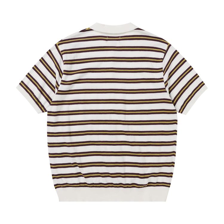thisisneverthat Striped Knit Polo Ivory