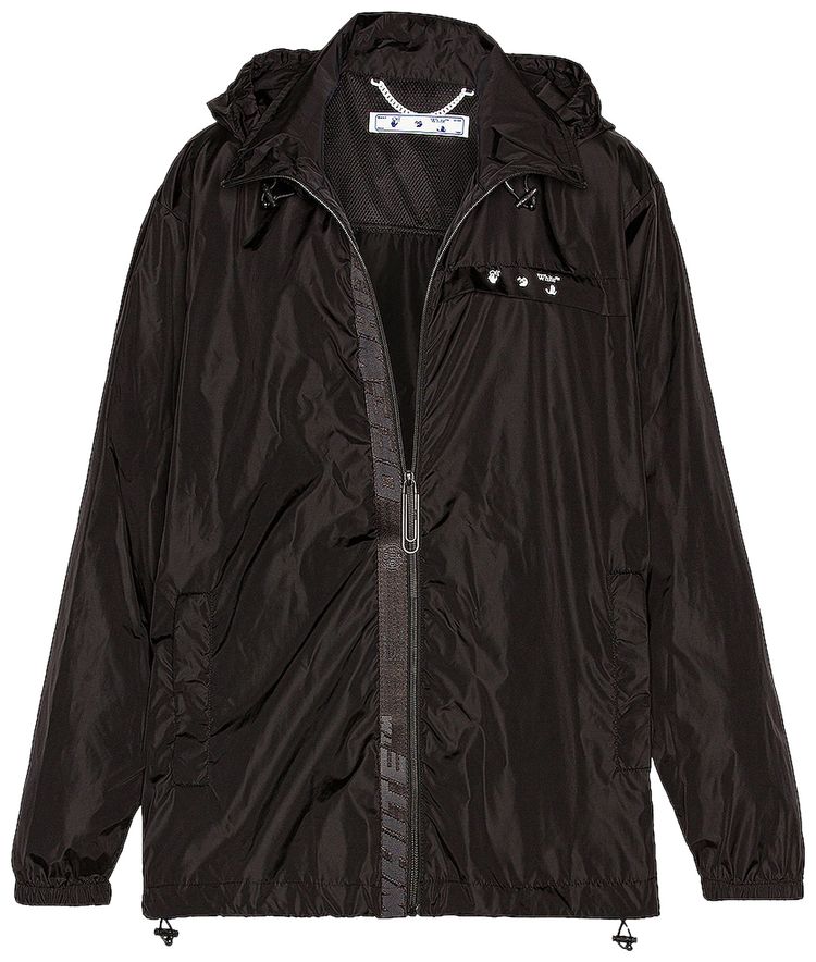 Off White Logo Windreaker Black