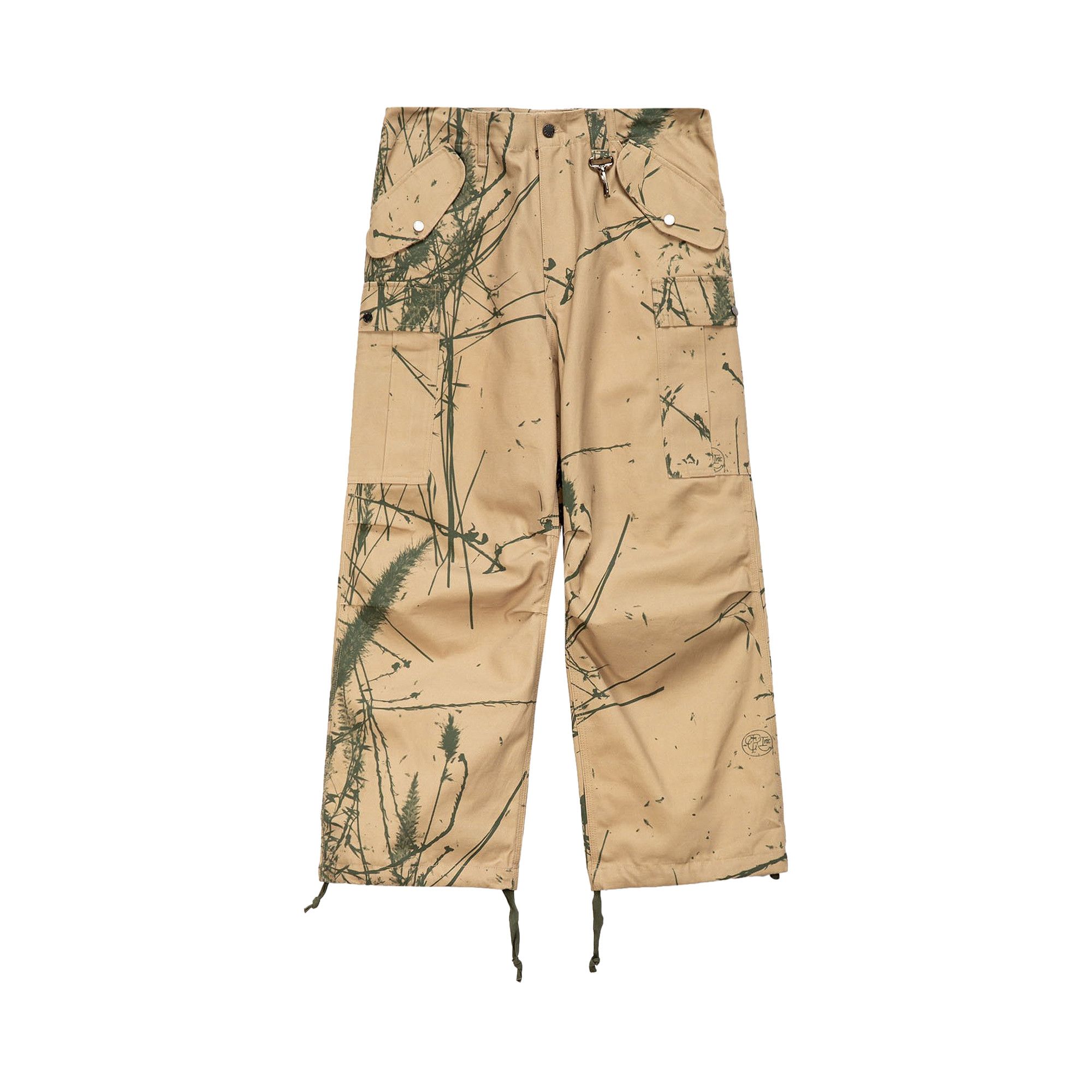 Wide-Leg Cargo Pant in Camo Cotton Twill