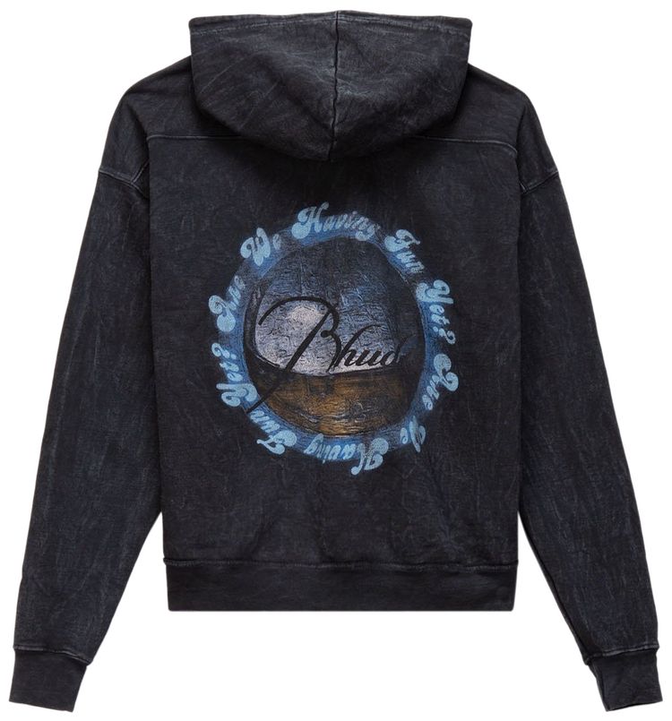 Rhude Chrome Memory Hoodie Black