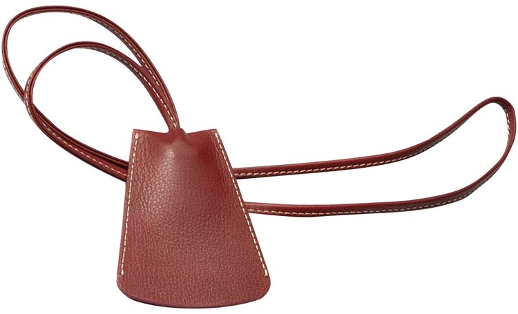 Sporty  Rich Lanyard Key Ring Bordeaux