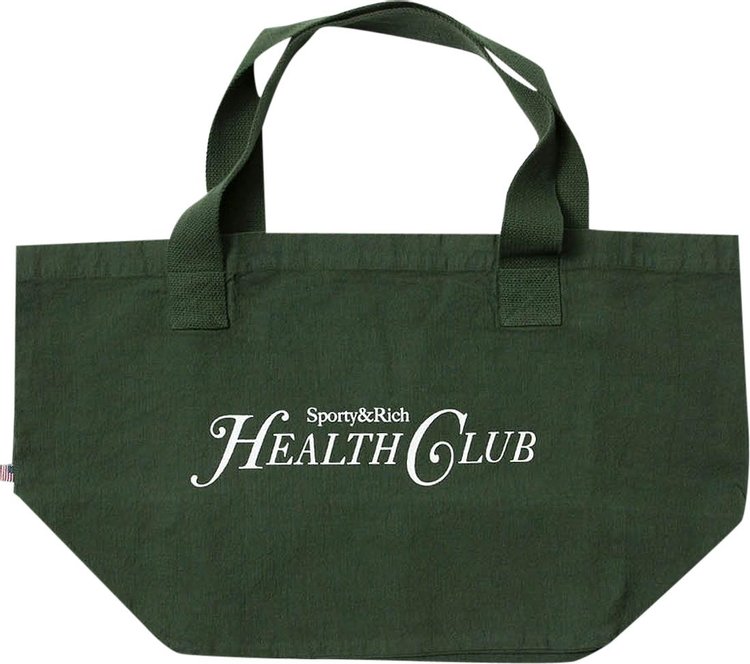 Sporty & Rich Rizzoli Tote Bag 'Forest Green'