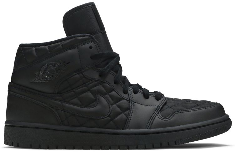 Wmns Air Jordan 1 Mid SE Black Quilted