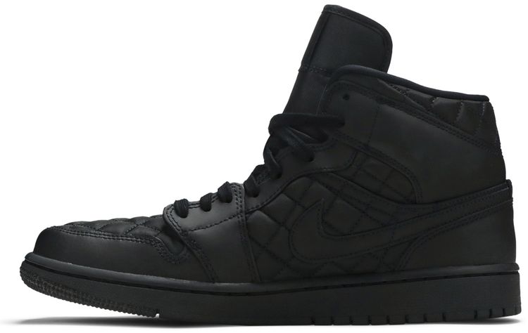 Wmns Air Jordan 1 Mid SE Black Quilted