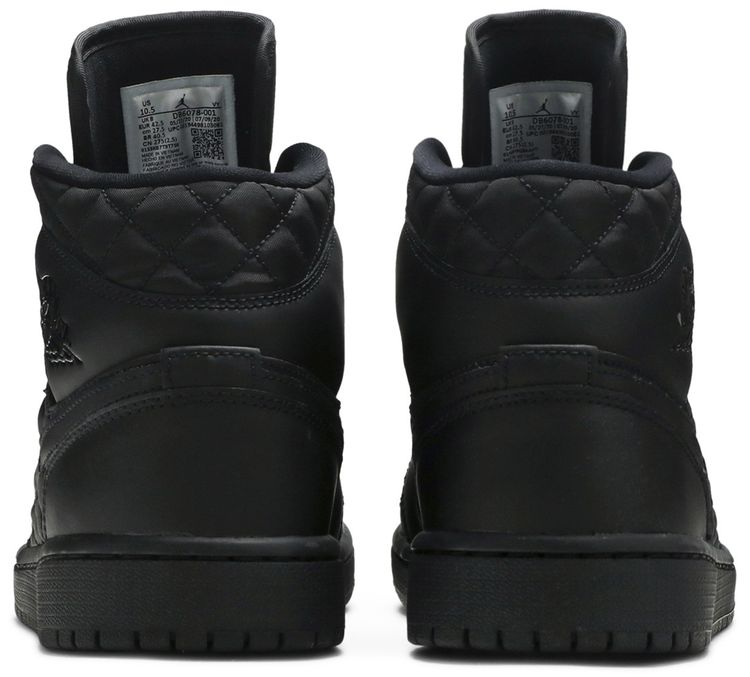 Wmns Air Jordan 1 Mid SE Black Quilted