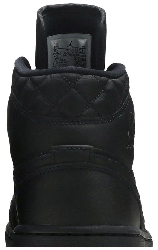 Wmns Air Jordan 1 Mid SE Black Quilted