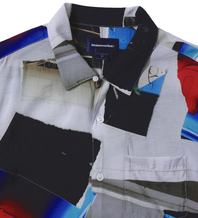 thisisneverthat Torn Rayon Short Sleeve Shirt Multicolor