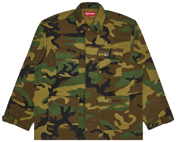 Supreme x Melvins BDU Jacket Woodland Camo