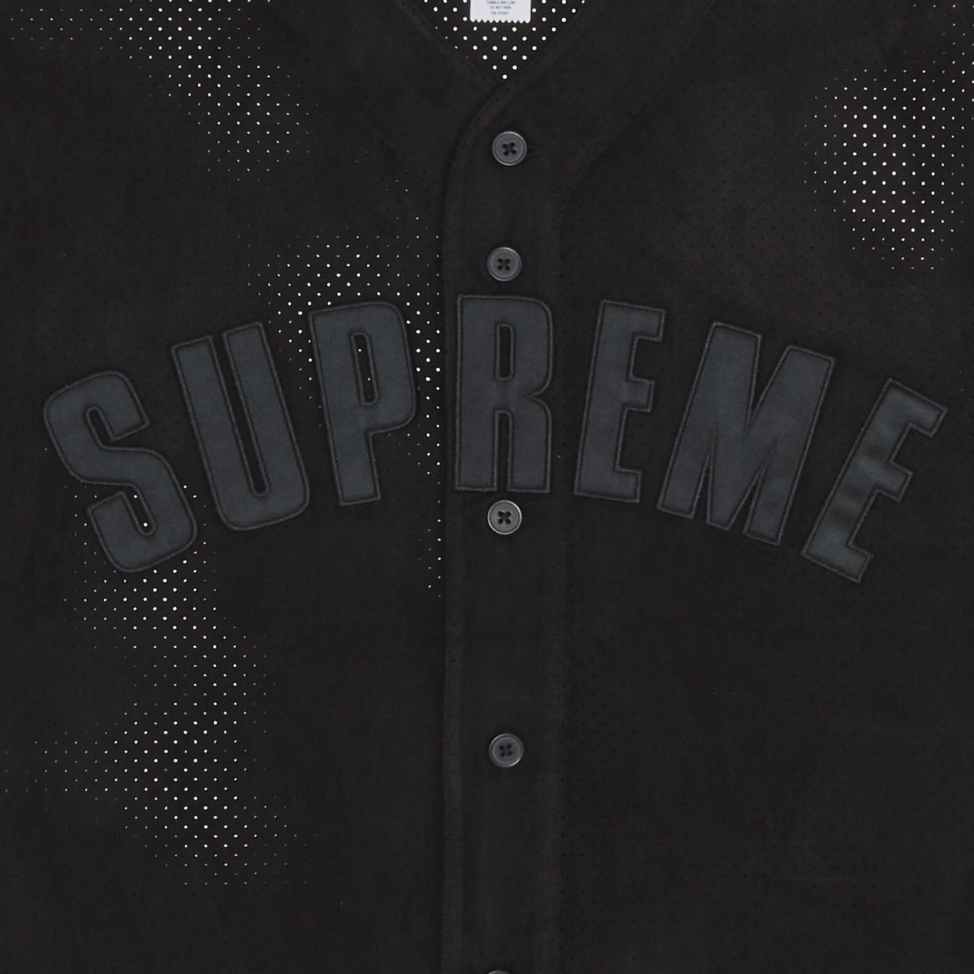 Buy Supreme Ultrasuede Mesh Baseball Jersey 'Black