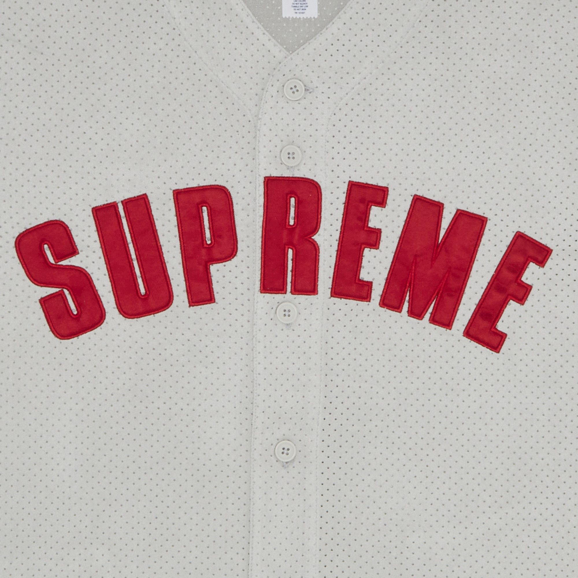 Supreme Ultrasuede Mesh Baseball Jersey Navy Men's - SS24 - US