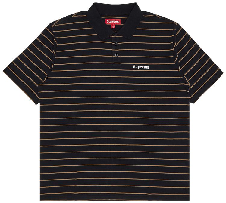 Supreme x Melvins Stripe Short Sleeve Polo Black
