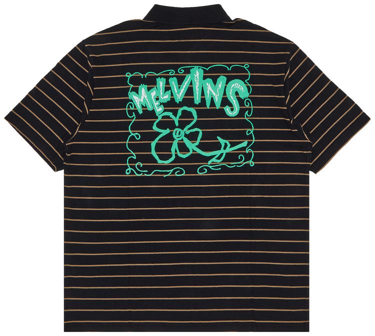 Supreme x Melvins Stripe Short Sleeve Polo Black
