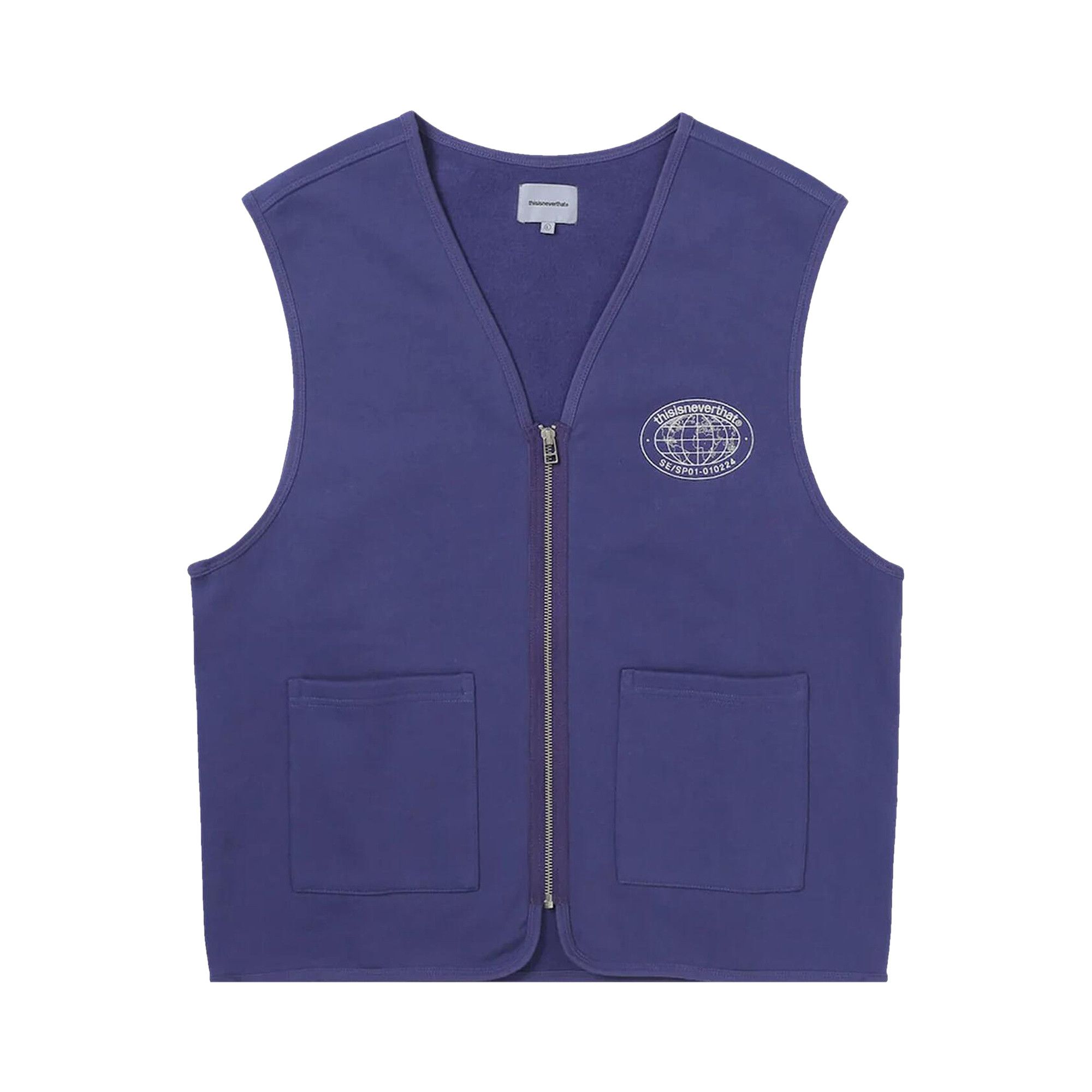 Buy thisisneverthat Zip Sweat Vest 'Purple Blue