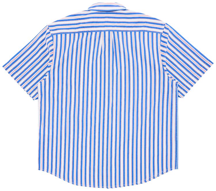 Supreme Loose Fit Multi Stripe Short Sleeve Shirt Blue