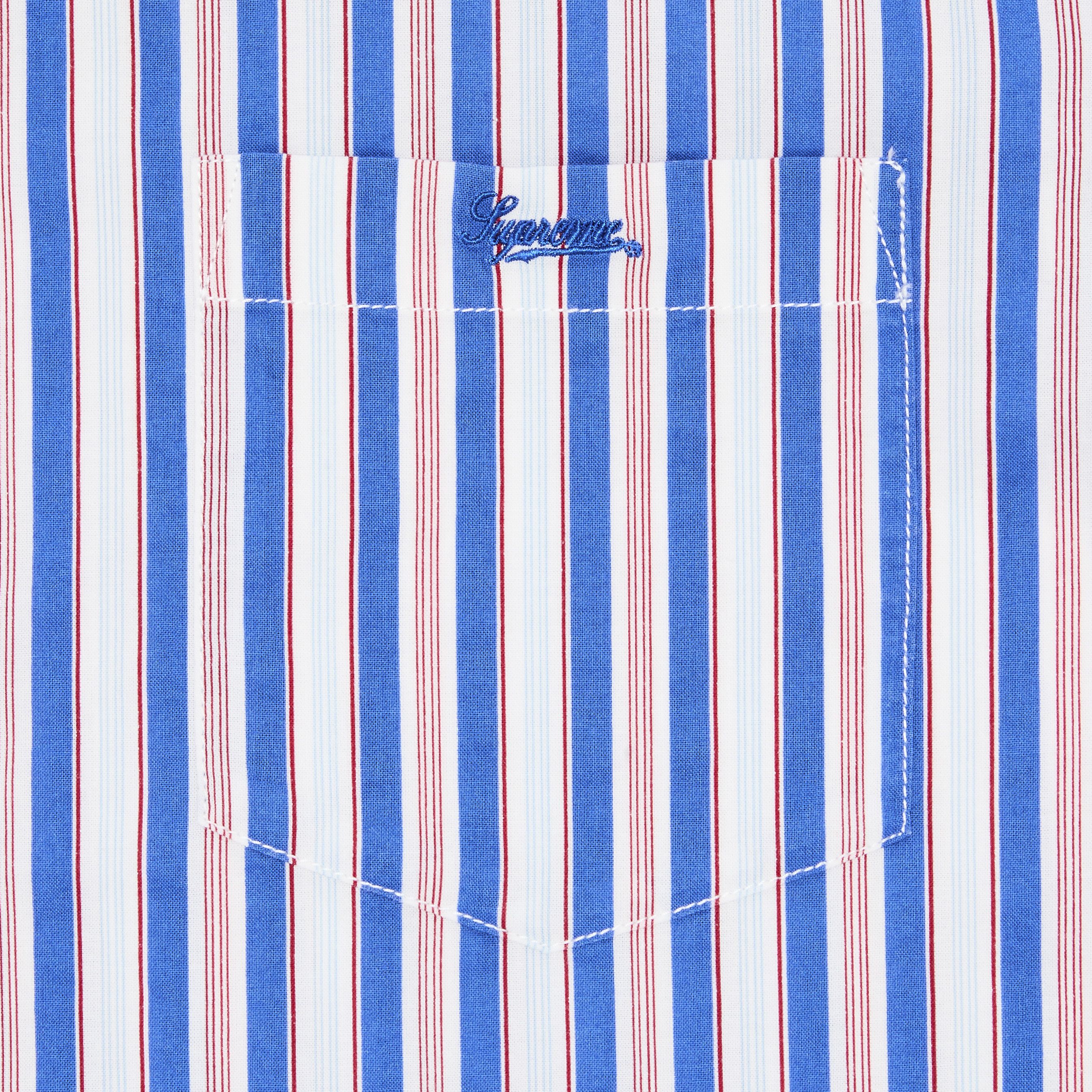 Buy Supreme Loose Fit Multi Stripe Short-Sleeve Shirt 'Blue