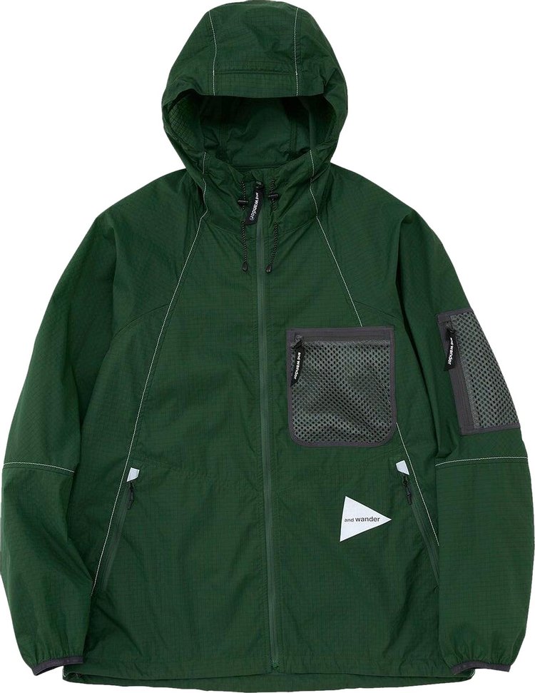 And Wander Breath Rip Hoodie Green