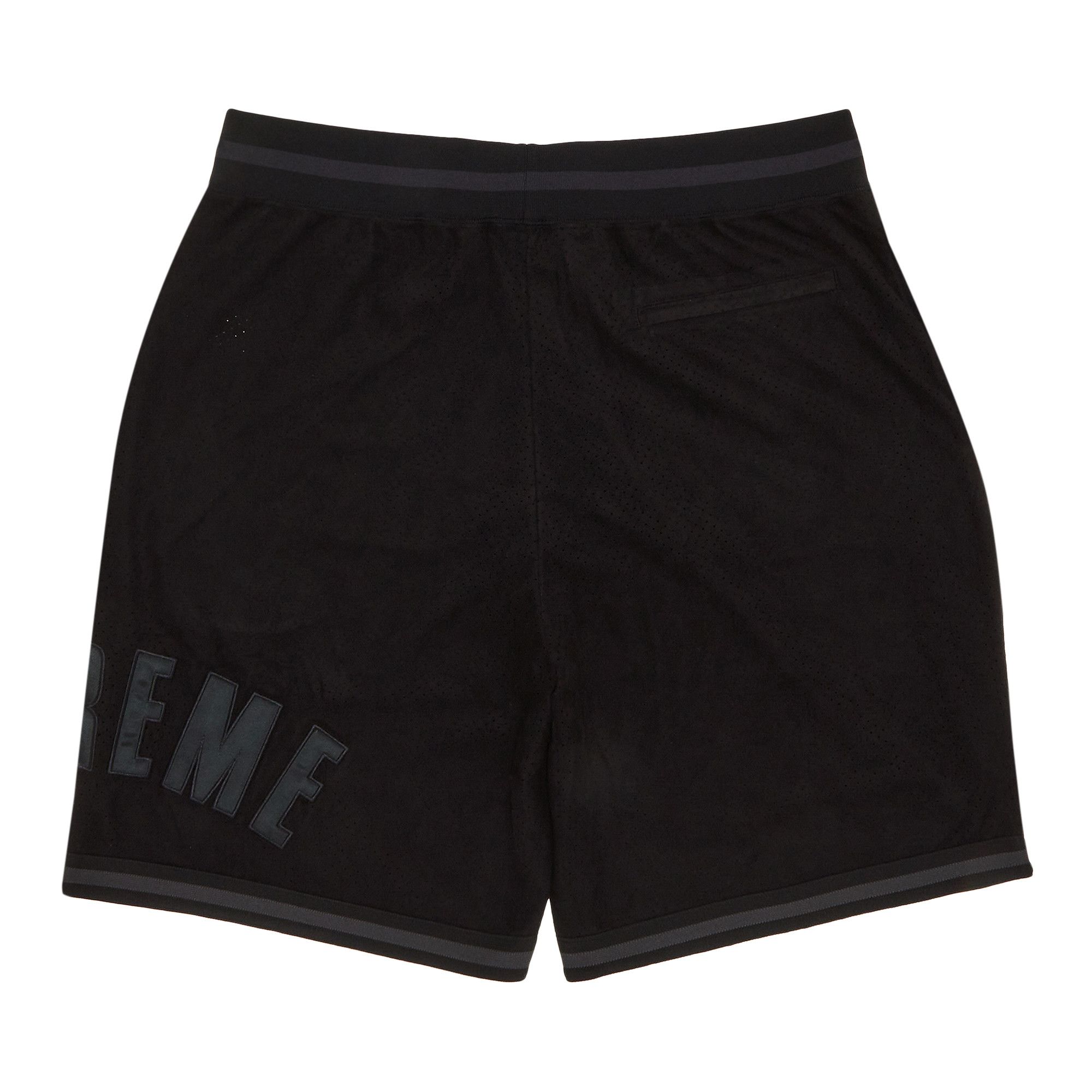 Size l Supreme Ultrasuede Mesh Short 'Black'