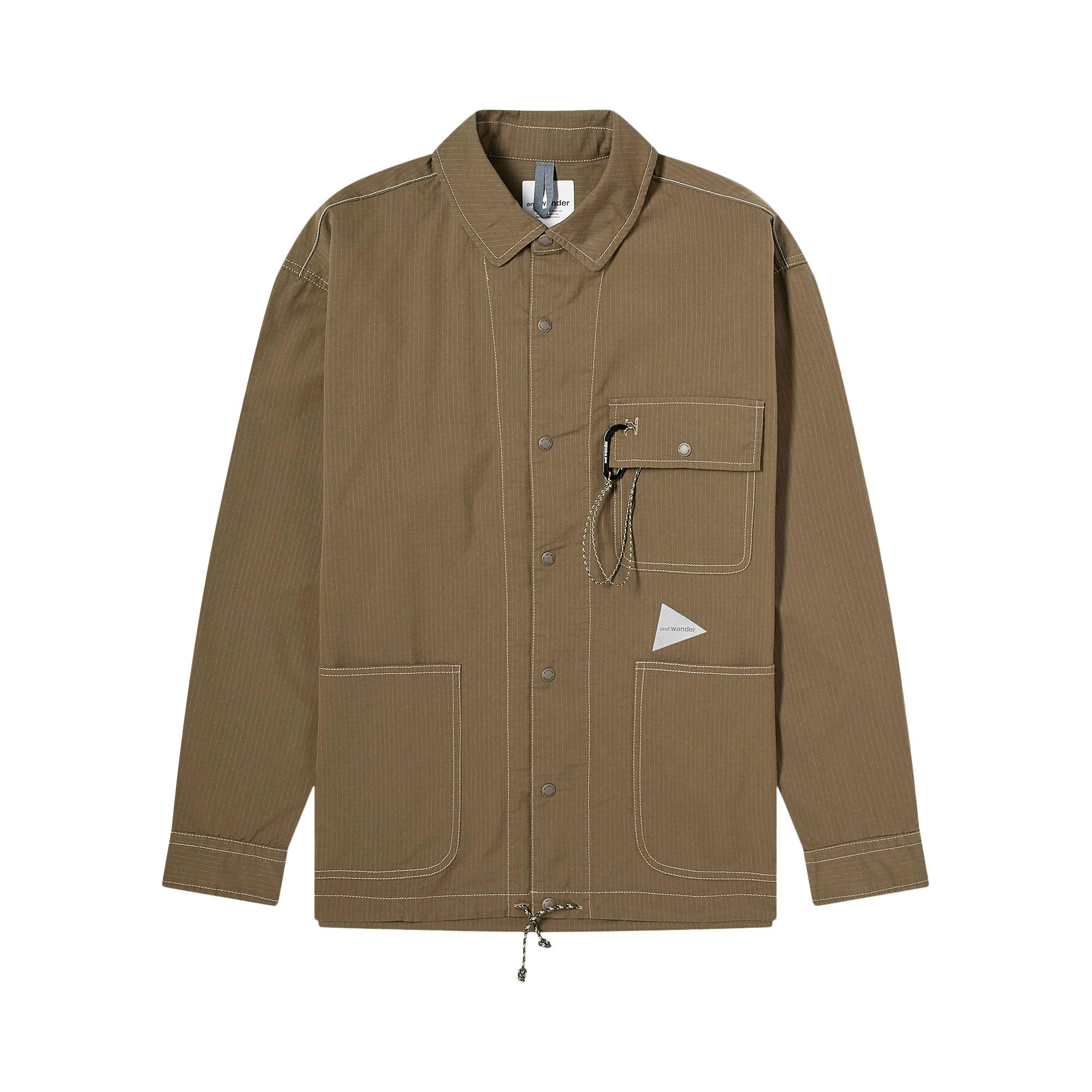 Buy And Wander Dry Rip Shirt Jacket 'Khaki' - 5744183153 KHAK | GOAT