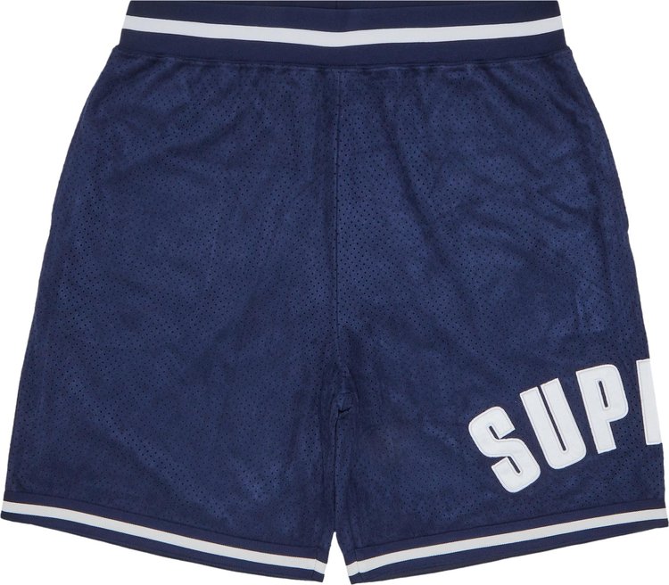 Supreme Ultrasuede Mesh Short Navy