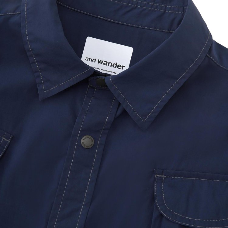 And Wander Multi Pocket Shirt Blue