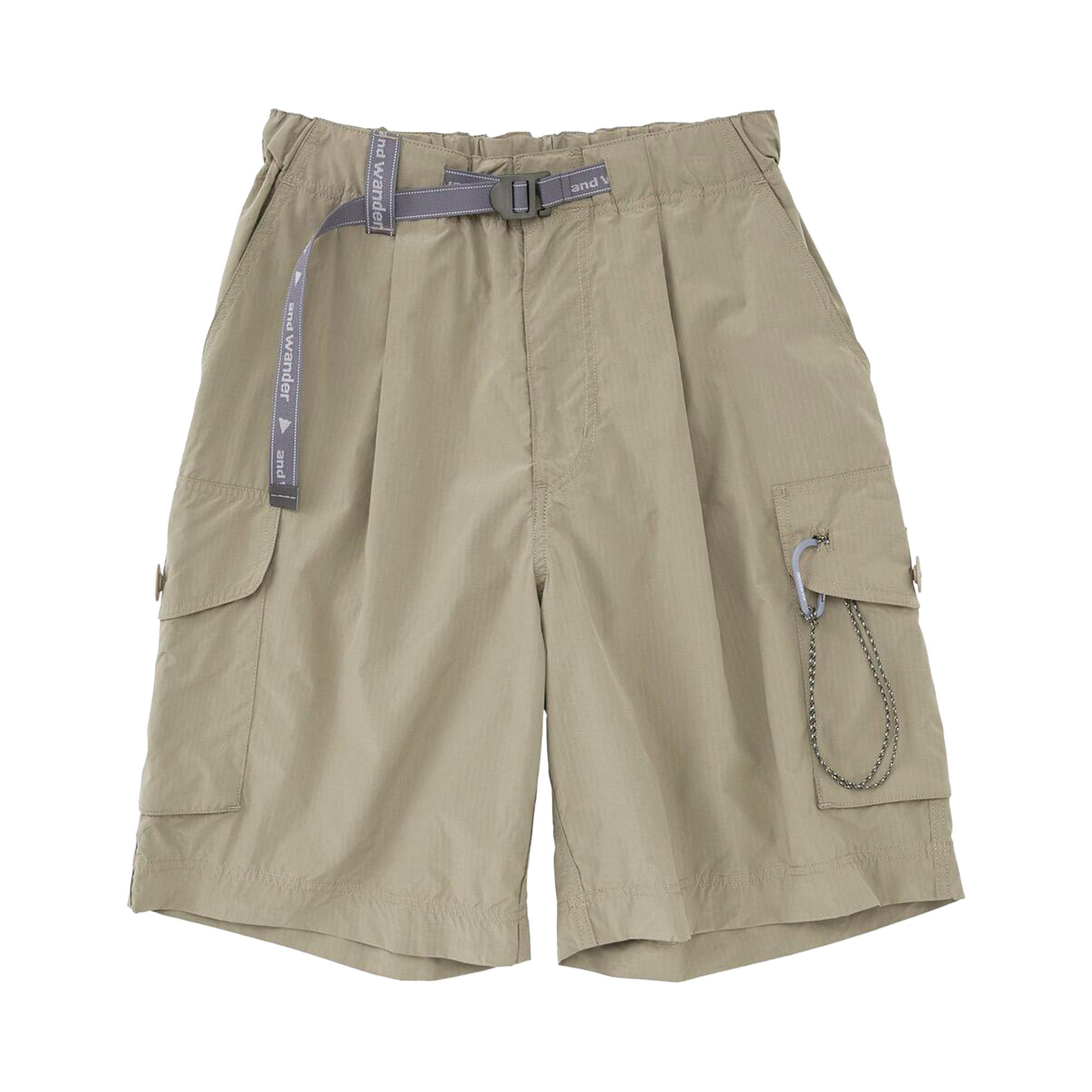 Buy And Wander Oversized Cargo Short Pants 'Light Beige
