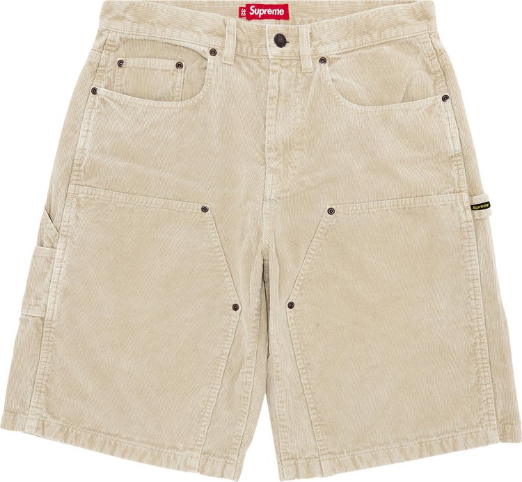 Supreme Washed Corduroy Double Knee Painter Short Tan