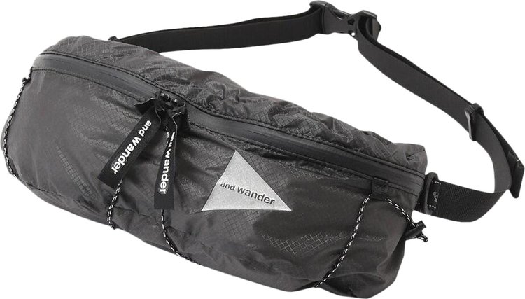 And Wander Sil Waist Bag Charcoal