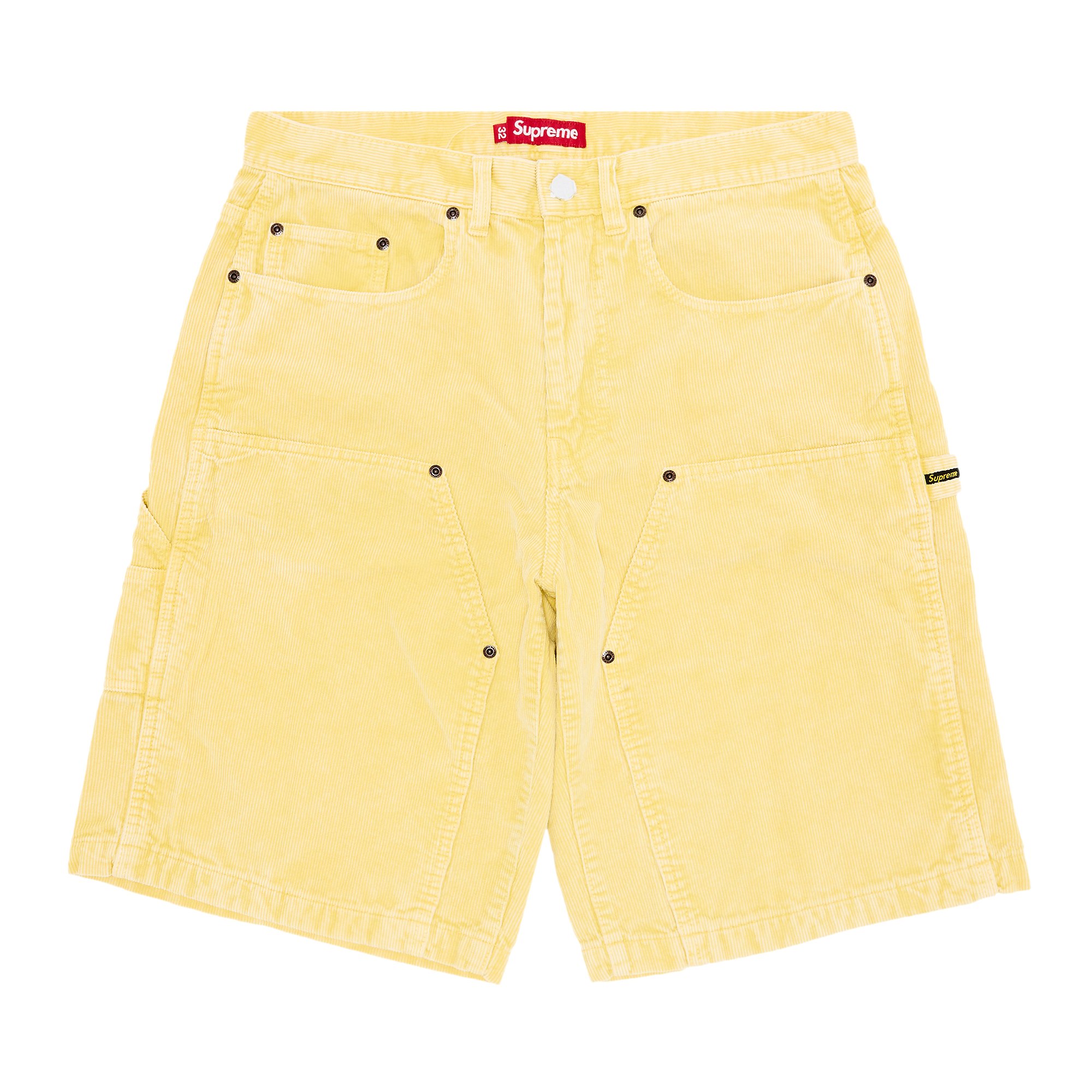 Supreme Washed Corduroy Double Knee Painter Short 'Yellow'
