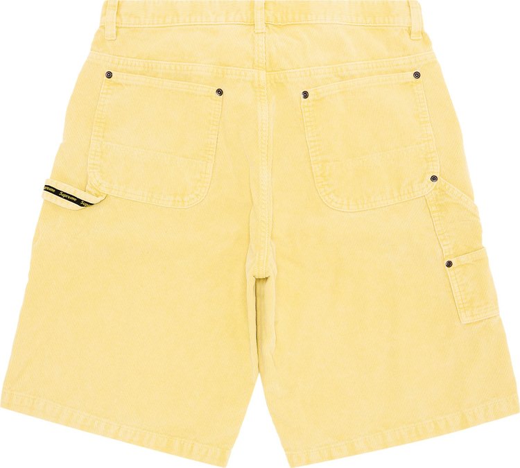 Supreme Washed Corduroy Double Knee Painter Short Yellow