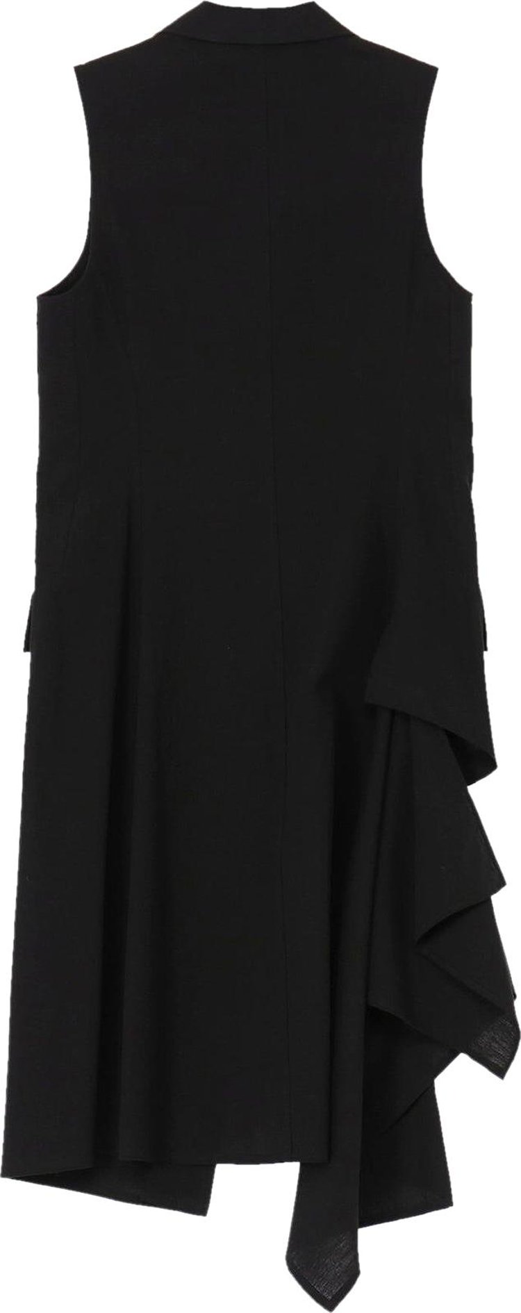 Yohji Yamamoto Sleeveless Long Jacket Black