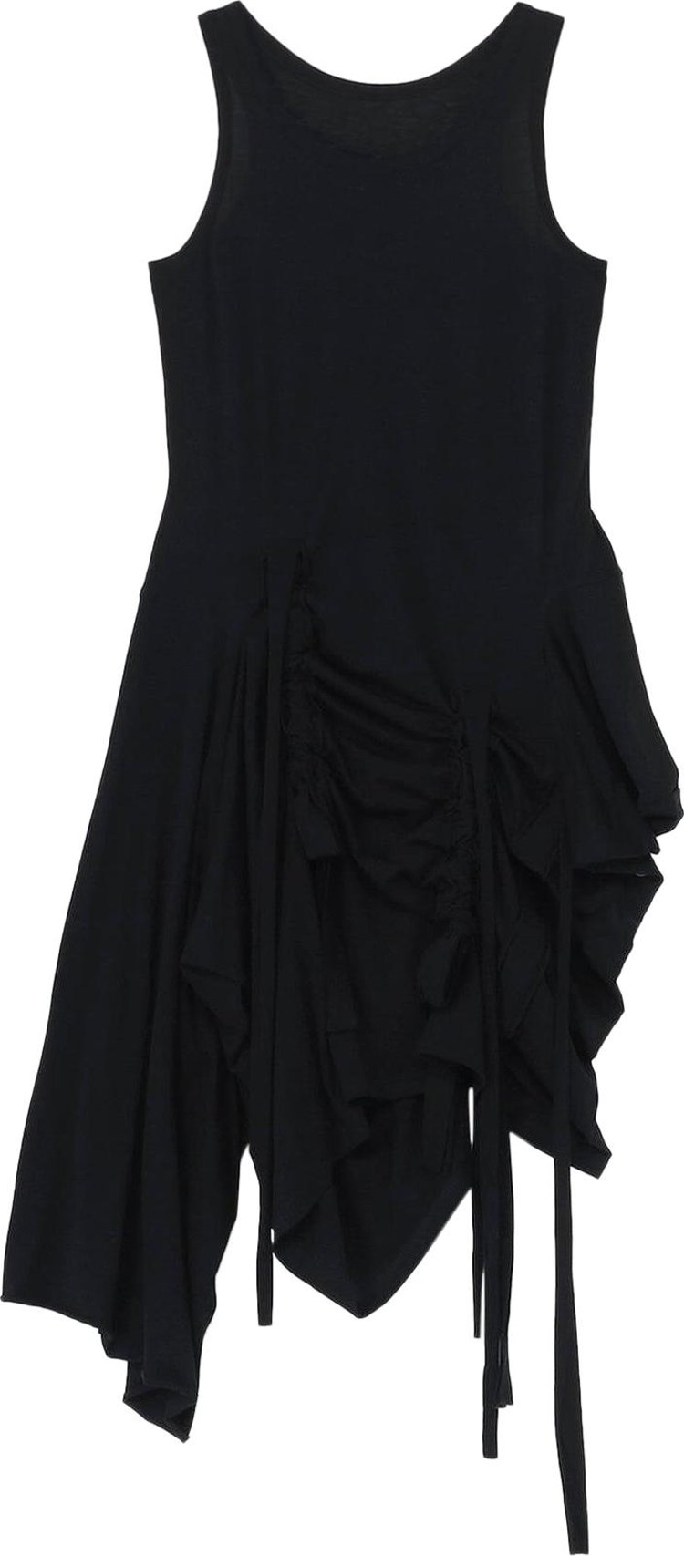 Yohji Yamamoto Gather Detail Sleeveless Dress 'Black'