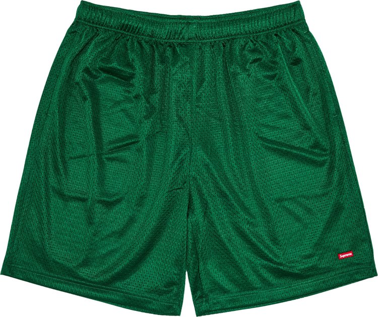 Supreme Small Box Baggy Mesh Short Green